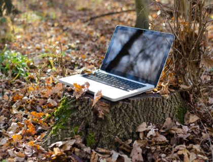 Laptop in Natur